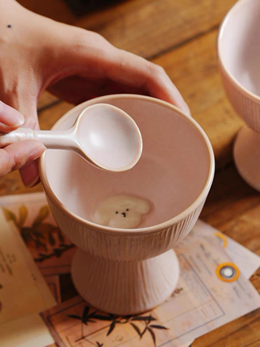 粉色可爱狗狗系列餐具
