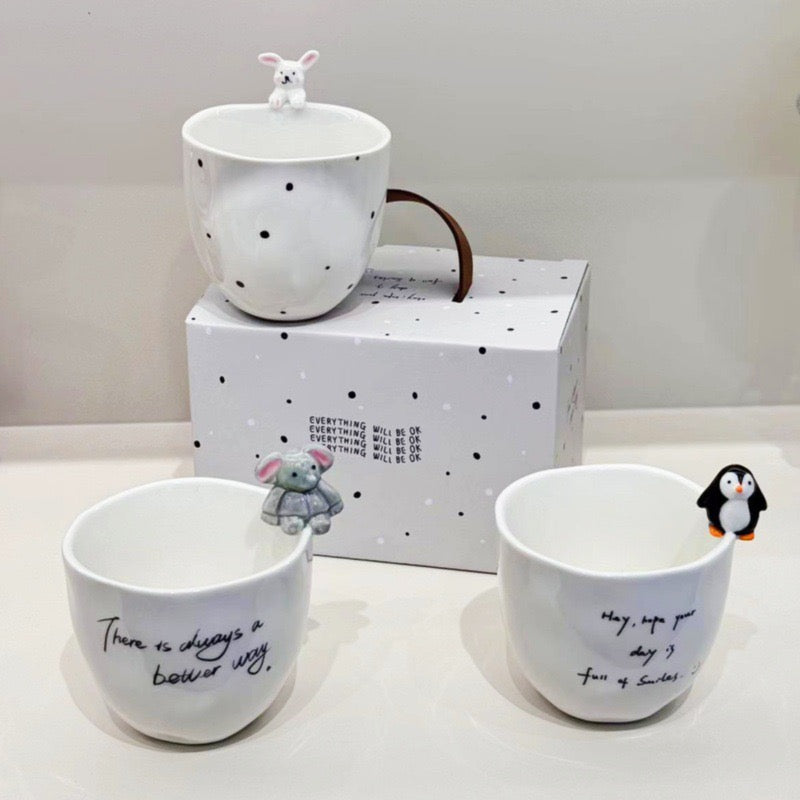 可爱动物创意咖啡杯
