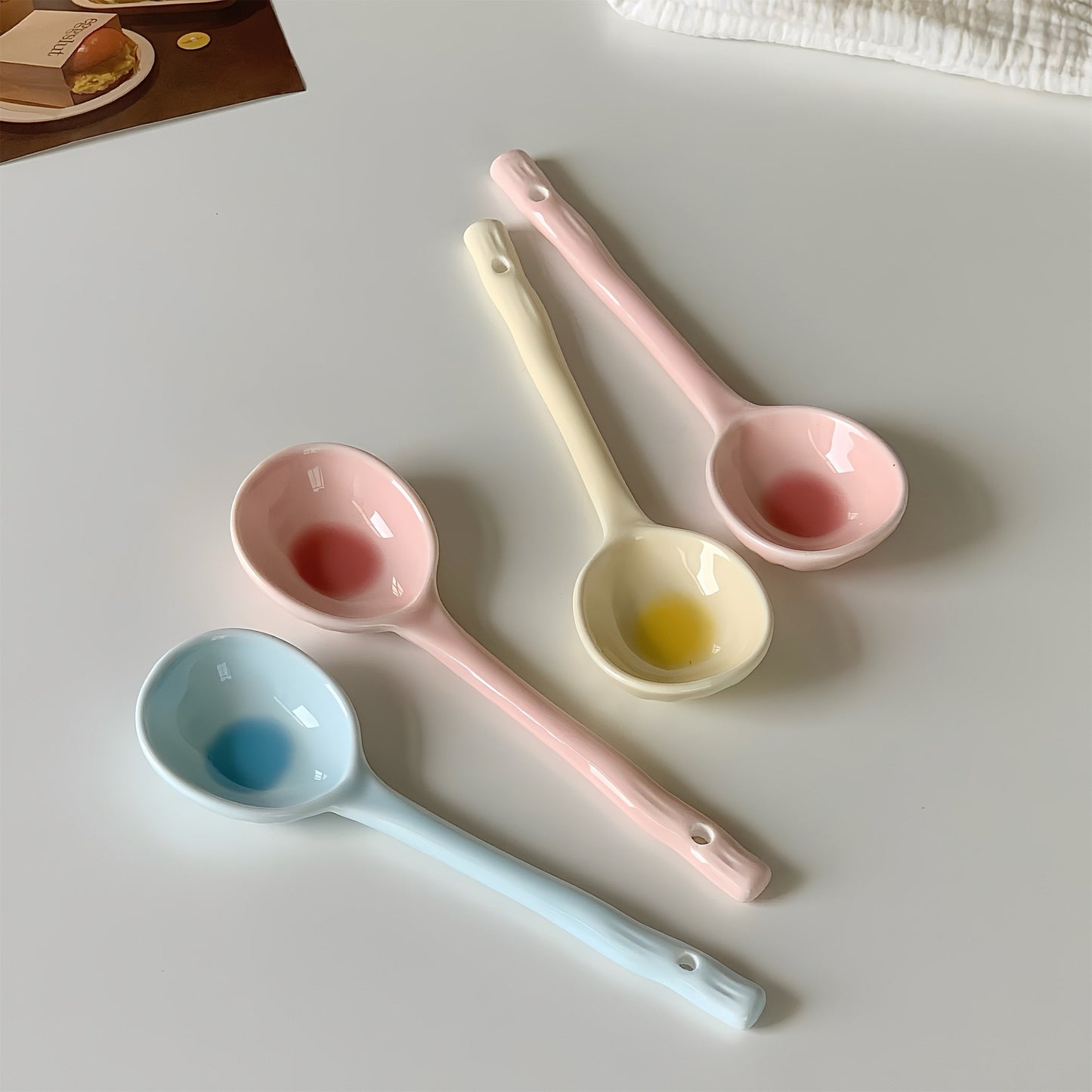 ins风三色渐变甜品勺