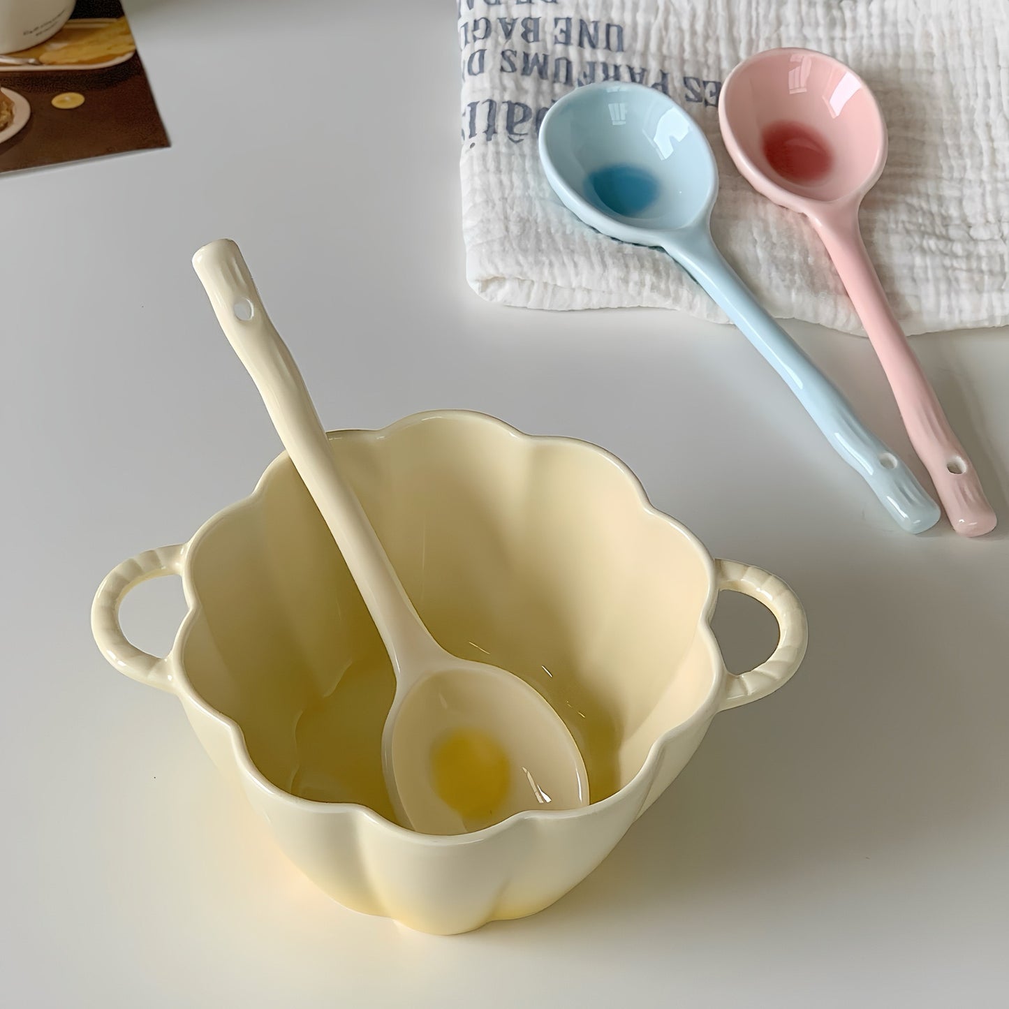 ins风三色渐变甜品勺