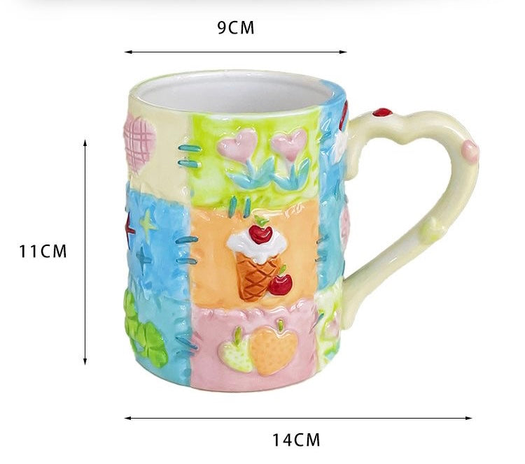 Colorful combined mug