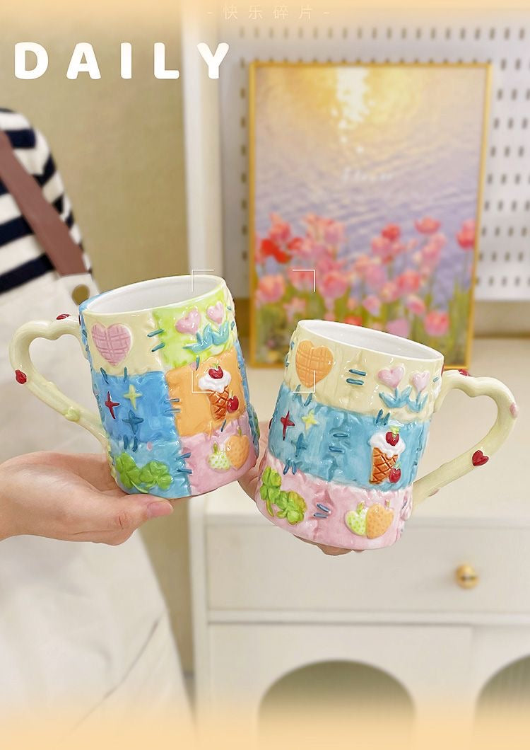 Colorful combined mug