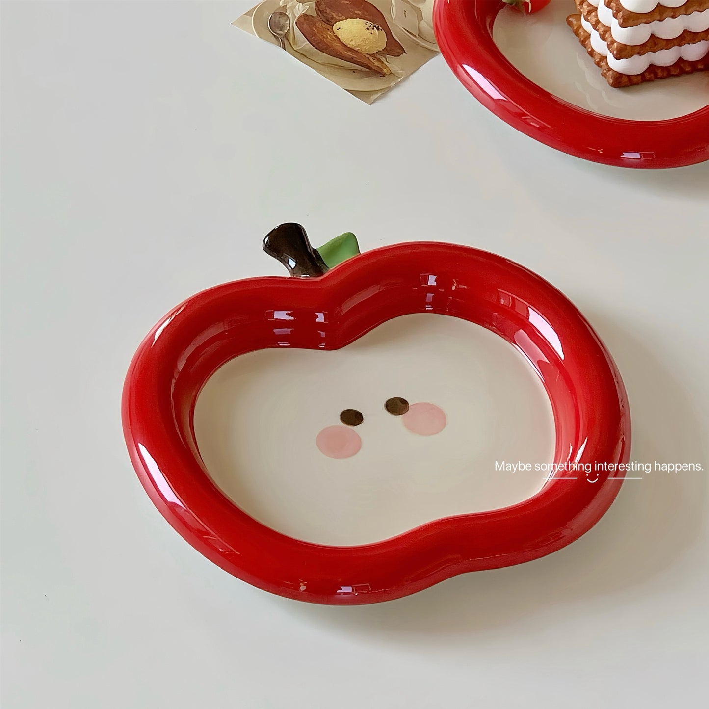 可爱苹果甜品盘