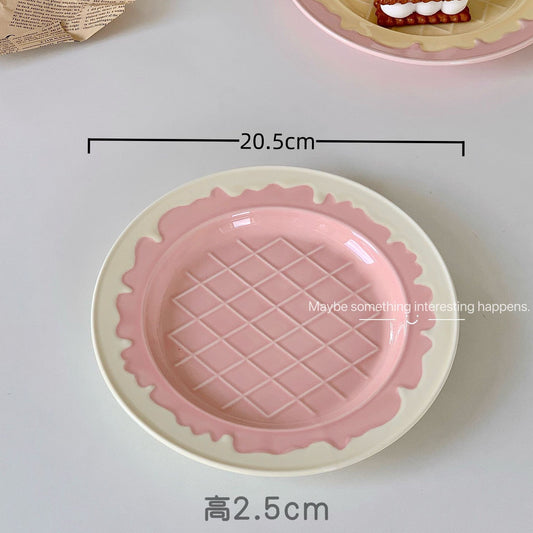 糖果色冰激凌餐盘