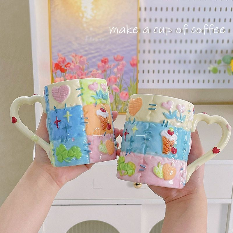 Colorful combined mug