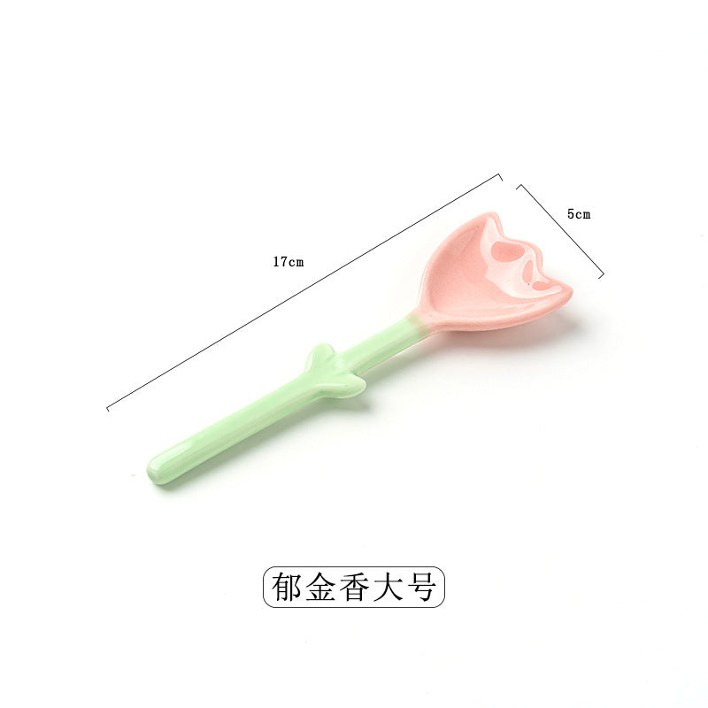 Tulip shape spoon